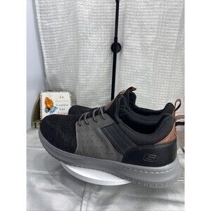 (H3) Mens Skechers® Delson 3.0 Men's Casual Shoes Black Gray Color Size US 13
